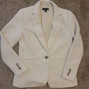 Ann Taylor beige boucle blazer